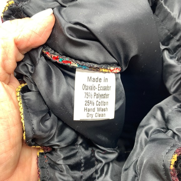 Aztec Southwestern Woven/Knitted Boho Bucket Bag Crossbody Shoulder Bucket Bag - Picture 4 of 8